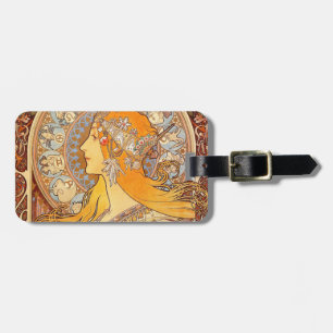 Alfonse Mucha Zodiac Art nouveau Woman Bagagebricka