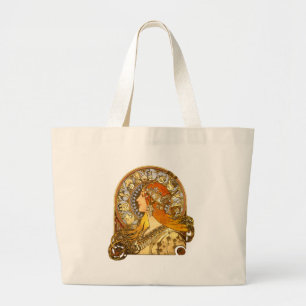 Alfonse Mucha Zodiac Art nouveau Woman Jumbo Tygkasse