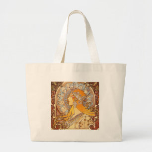 Alfonse Mucha Zodiac Art nouveau Woman Jumbo Tygkasse