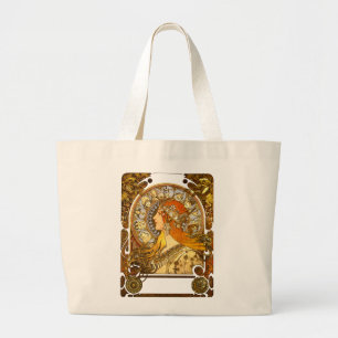 Alfonse Mucha Zodiac Art nouveau Woman Jumbo Tygkasse