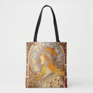 Alfonse Mucha Zodiac Art nouveau Woman Tygkasse