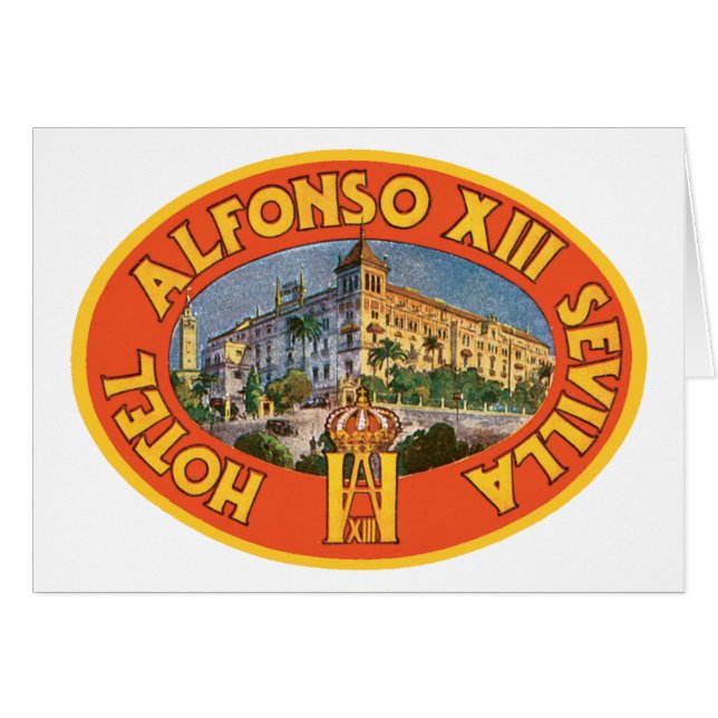 Alfonso XIII Hotel Sevilla Hälsningskort (Framsidan Horizontal)