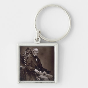 Alfred Auguste som Cuvillier-är Fleury (1802-87), Fyrkantig Silverfärgad Nyckelring