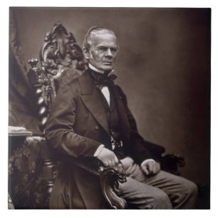 Alfred Auguste som Cuvillier-är Fleury (1802-87), Kakelplatta