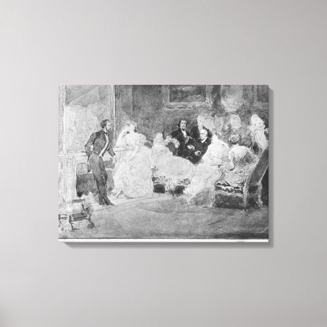 Alfred de Musset Eugene Delacroix Canvastryck (Framsida)