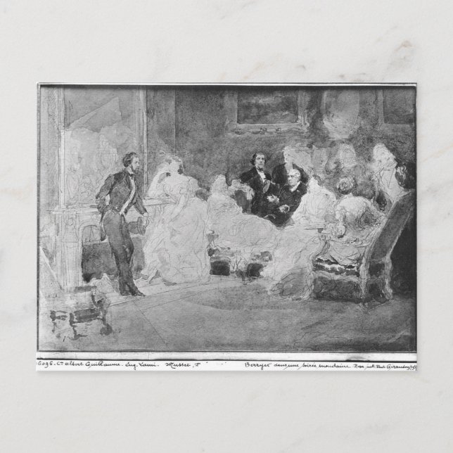 Alfred de Musset Eugene Delacroix Vykort (Framsida)