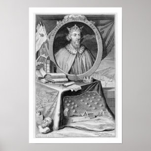 Alfred den Underbara (849-99) Kung av Wessex, grav Poster