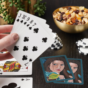 Alfred Fox har målat Älskare med stjärnorna. Casinokort