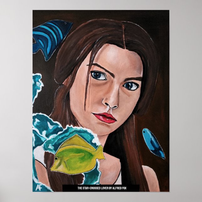 Alfred Fox har målat Älskare med stjärnorna. Poster (Framsidan)