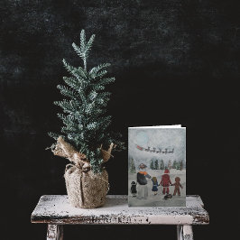 Alfred Fox målning av Festive Friends Kort