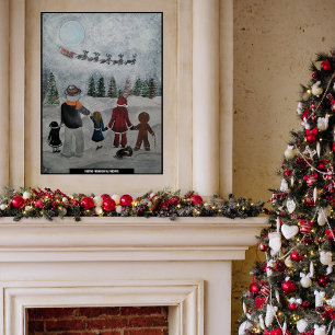 Alfred Fox målning av Festive Friends Poster