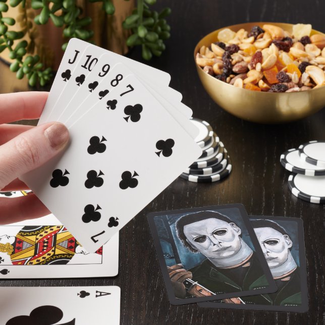 Alfred Fox målning av formen Casinokort (På plats)