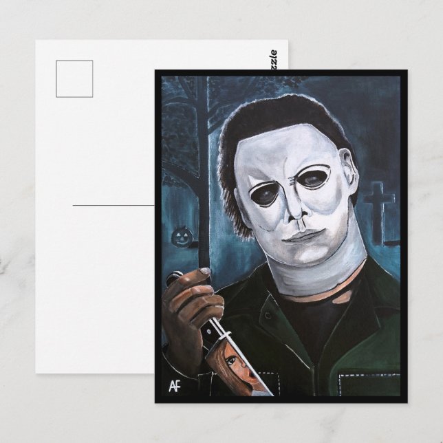 Alfred Fox målning av formen Vykort (Fram/baksida)