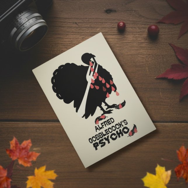 Alfred Gobblecock’s Psycho Funny Thanksgiving Helgkort (A bold and hilarious parody for those who like their Thanksgiving with a twist of suspense.)