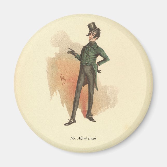 Alfred Jingle från Pickwick  Magnet (Framsidan)