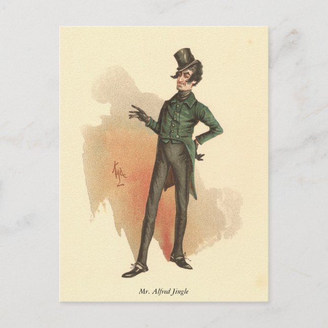 Alfred Jingle från Pickwick  Vykort (Framsida)