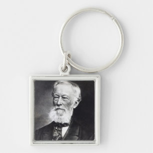 Alfred Krupp Fyrkantig Silverfärgad Nyckelring