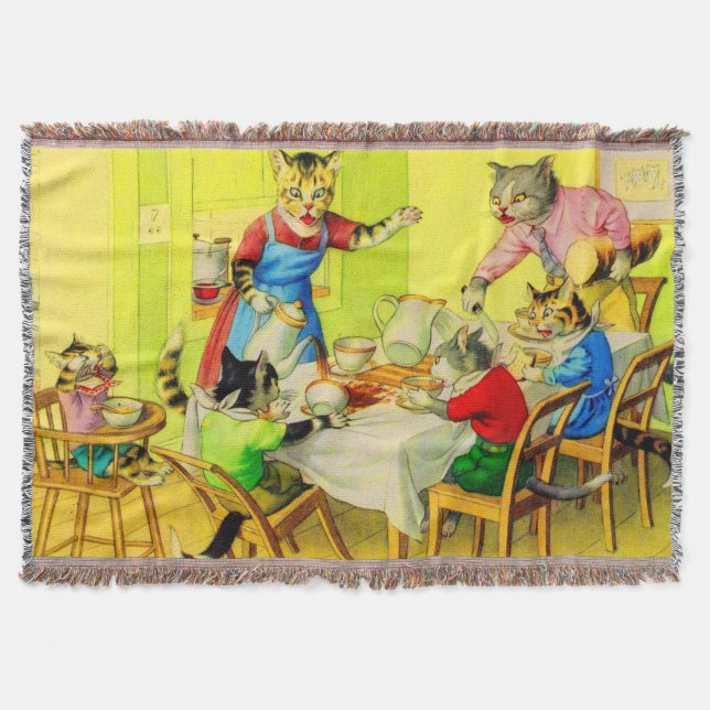Alfred Mainzer cat Dinner Disaster Filt (Framsidan)