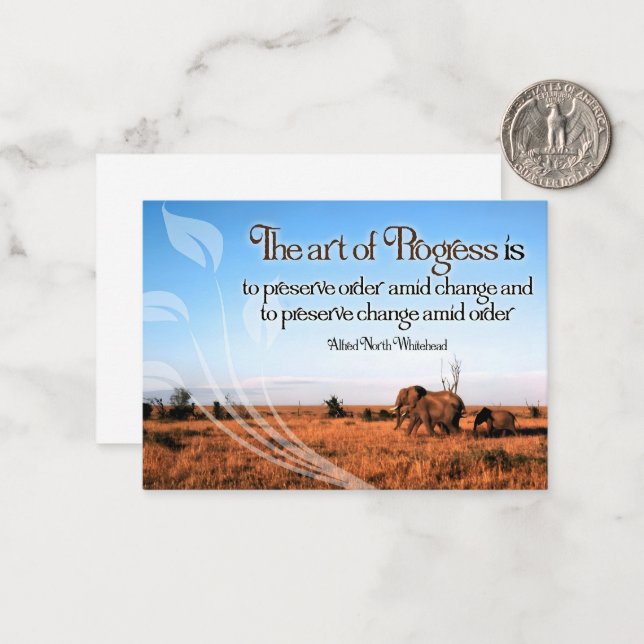 Alfred North Whitehead inspirationsoffert Anteckningskort (Fram/Back In Situ)