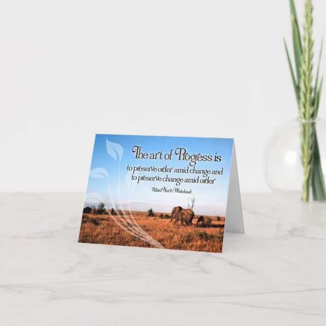 Alfred North Whitehead inspirationsoffert Tack Kort (Framsida)