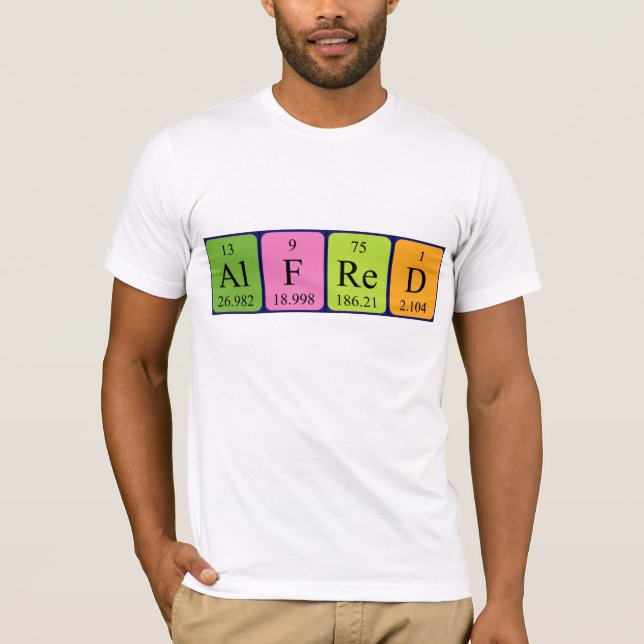 Alfred Periodiska bord namn-skjorta T-shirt (Framsida)