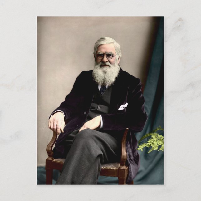 Alfred Russel Wallace c1895 Vykort (Framsida)