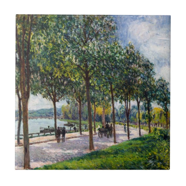 Alfred Sisley - Allee of Chestnut Träd Kakelplatta (Framsidan)