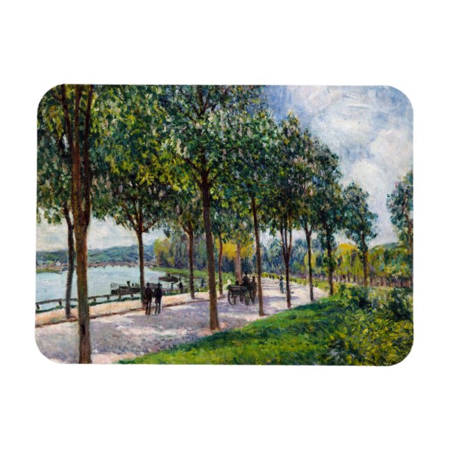 Alfred Sisley - Allee of Chestnut Träd Magnet (Horisontell)