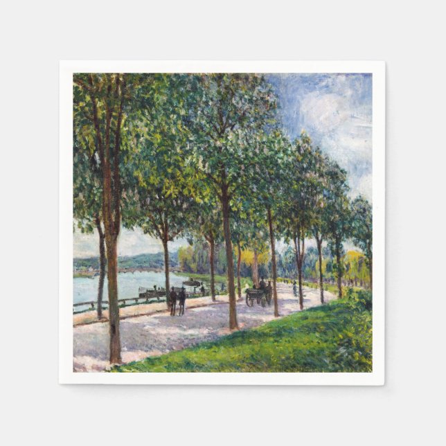 Alfred Sisley - Allee of Chestnut Träd Pappersservett (Framsidan)