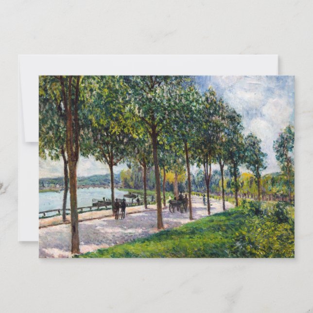 Alfred Sisley - Allee of Chestnut Träd Tack Kort (Framsida)