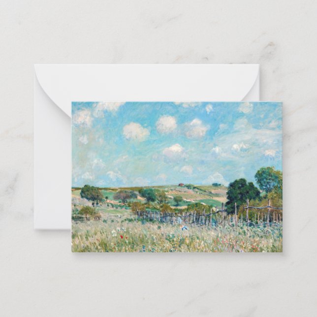 Alfred Sisley - Ängen Anteckningskort (Framsida)