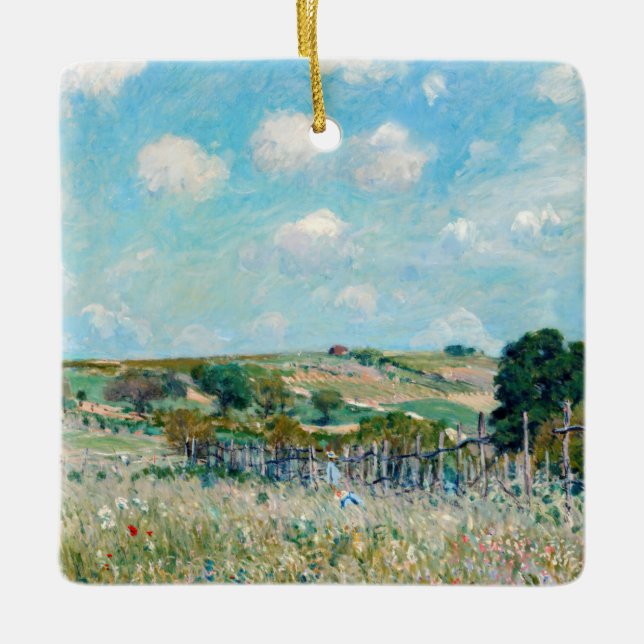 Alfred Sisley - Ängen Julgransprydnad Keramik (Framsida)