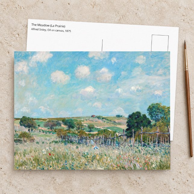 Alfred Sisley - Ängen Vykort (Skapare uppladdad)