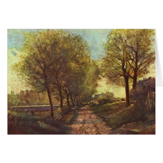 Alfred Sisley aveny av träd OBS Kort (Framsidan Horizontal)