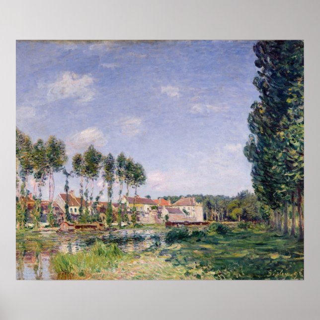 Alfred Sisley | Banker i Loing at Moret Poster (Framsidan)