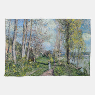 Alfred Sisley - Banker i Seine vid Kökshandduk