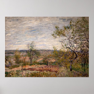 Alfred Sisley - Blåsigt dygn vid Veneux Poster