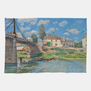 Alfred Sisley - Bridge vid Villeneuve-la-Garenne Kökshandduk
