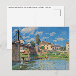 Alfred Sisley - Bridge vid Villeneuve-la-Garenne Vykort