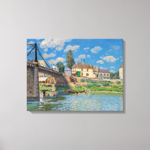 Alfred Sisley - Bron över Villeneuve-la-Garenne Canvastryck