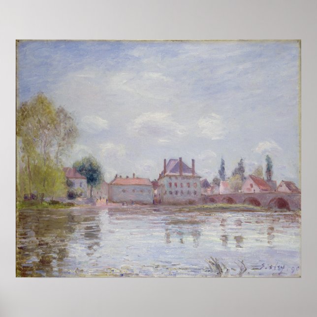 Alfred Sisley | Bron vid Moret-sur-Loing Poster (Framsidan)
