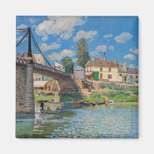 Alfred Sisley - Bron vid Villeneuve-la-Garenne Magnet