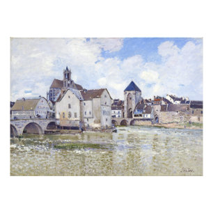 Alfred Sisley Byggnad och broar till vatten Fototryck