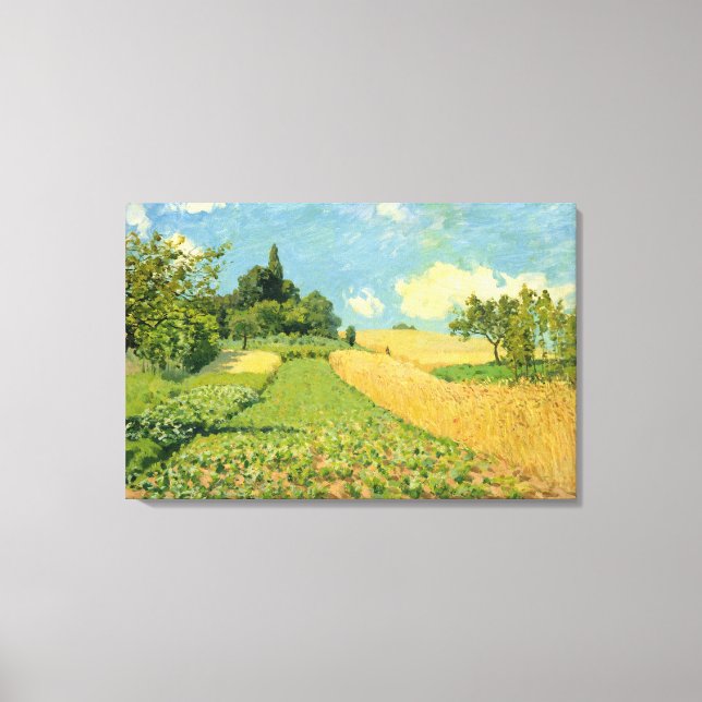 Alfred Sisley | Cornfield Canvastryck (Framsida)