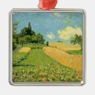 Alfred Sisley   cornfielden Julgransprydnad Metall