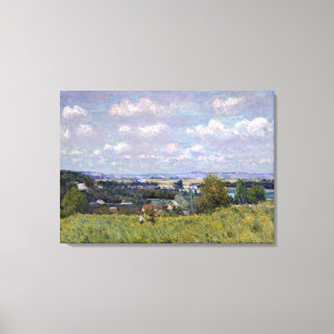 Alfred Sisley dal av Seinen på St-Molnet Canvastryck