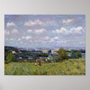 Alfred Sisley dal av Seinen på St-Molnet Poster