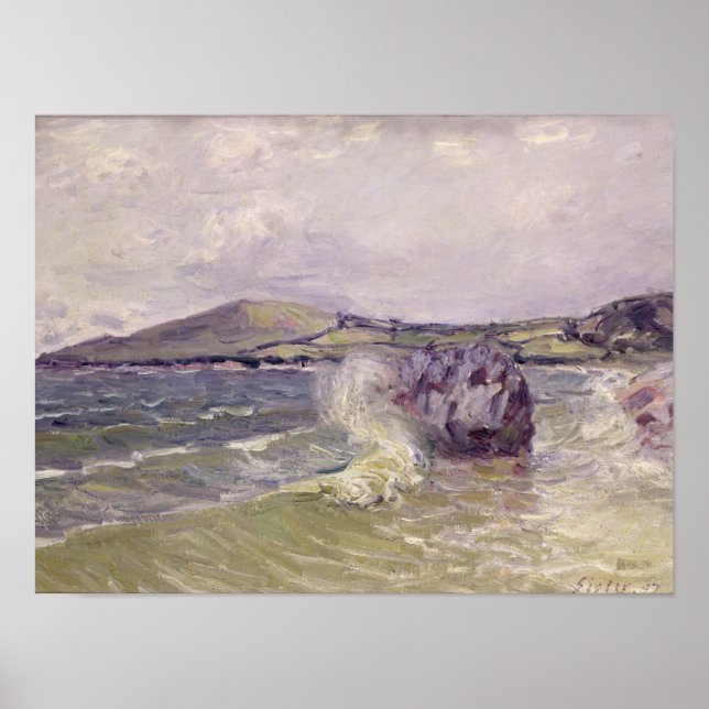 Alfred Sisley | Dam Cove, Langland Bay, Le Mati Poster (Framsidan)