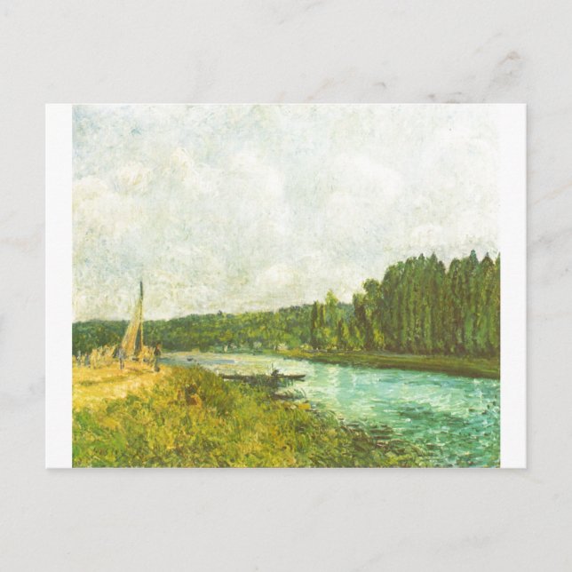 Alfred Sisley - dö Ufer der Oise 1878-1880 Vykort (Framsida)