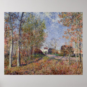 Alfred Sisley en tränga någon av skogen på Poster